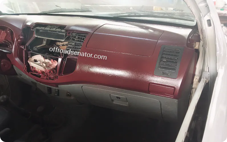 رنگ آمیزی داشبورد، سپر و شاسی
